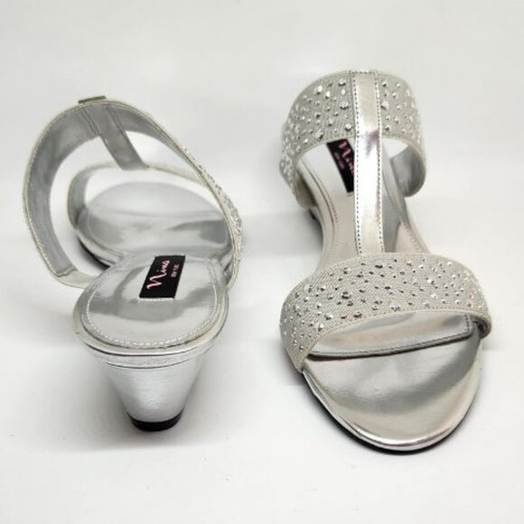 nina silver wedge shoes